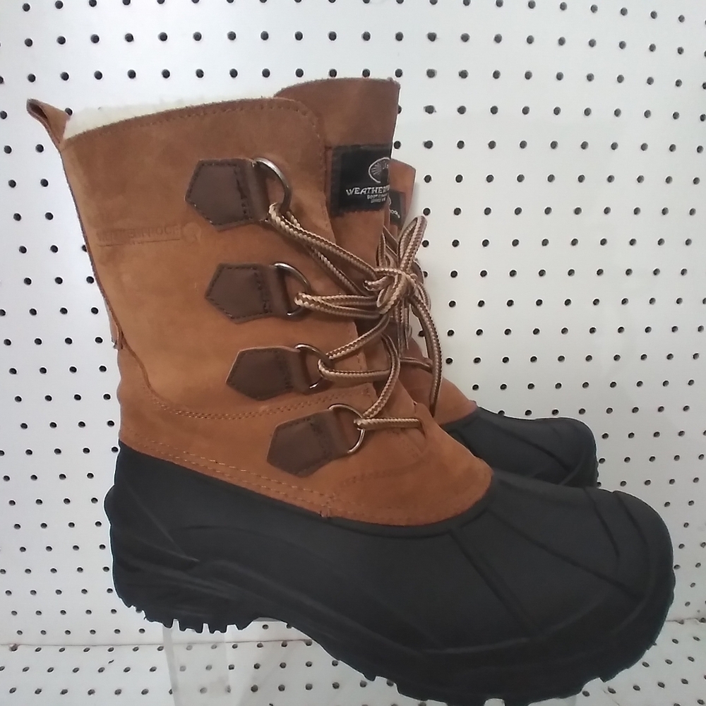 WEATHERPROOF | Waterproof Winter Boots | Men Brown Leather Thinsulate Insulation